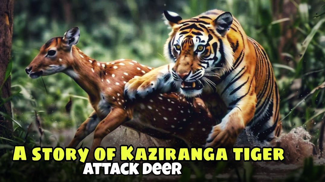 A story of kaziranga national park,tiger attack deer